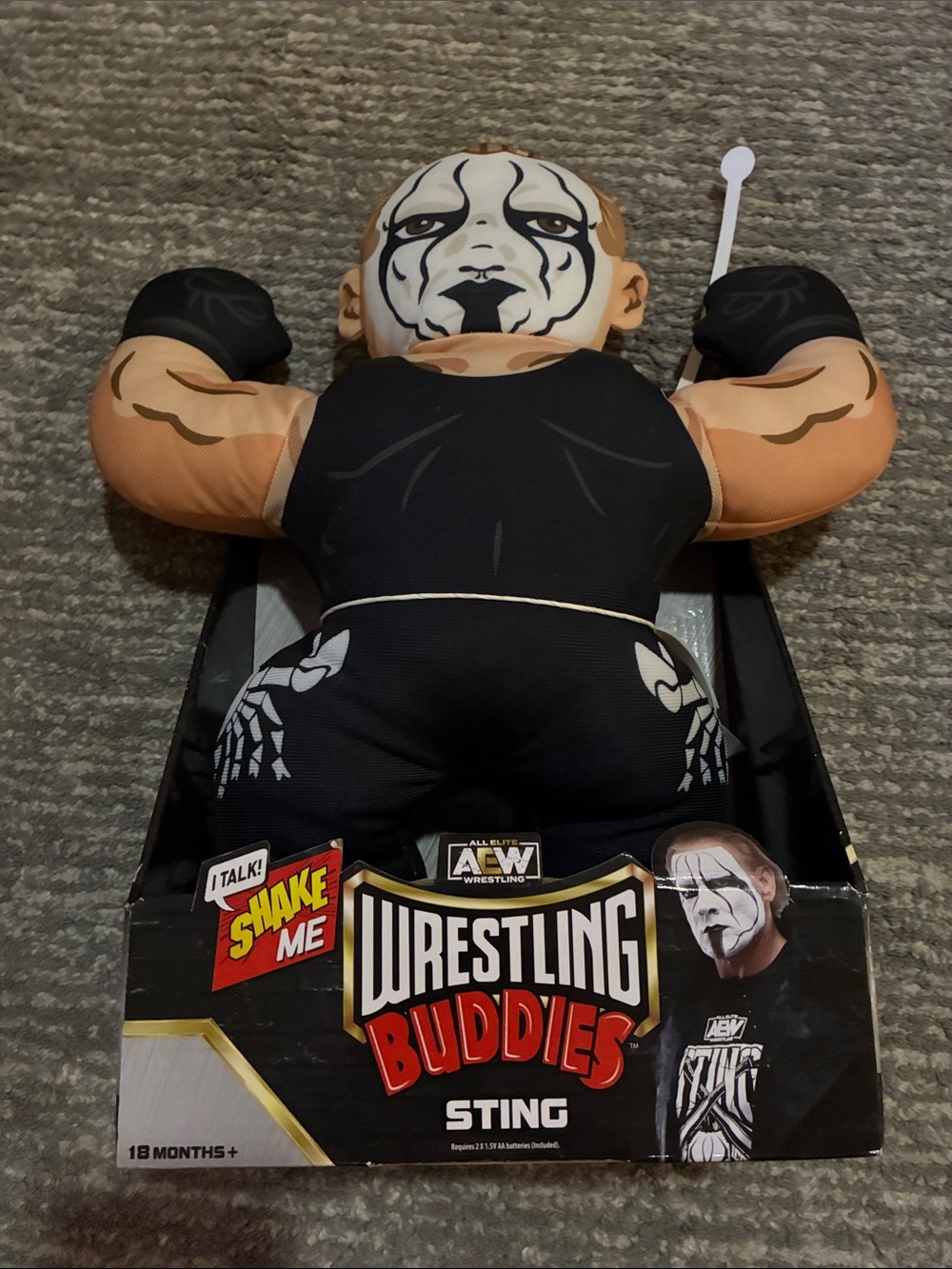 AEW Wrestling Buddies 15” Talking STING Toy Plush Action Figure WWE Wrestler NEW